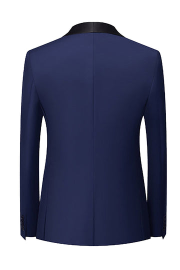Royal Blue 3 Piece Shawl Lapel Menns Prom Suits